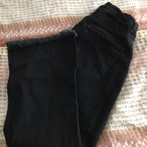 ASOS maternity black cropped flare fringe jeans - Picture 5 of 6